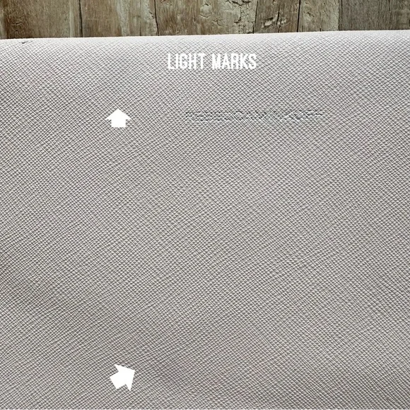 REBECCA MINKOFF Barely Pink Leo Envelope Clutch Zipper Trim Designer READ - Picture 4 of 7